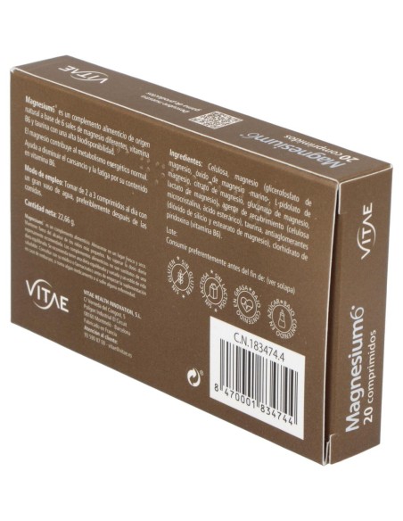 Vitae Magnesium6 20Comp