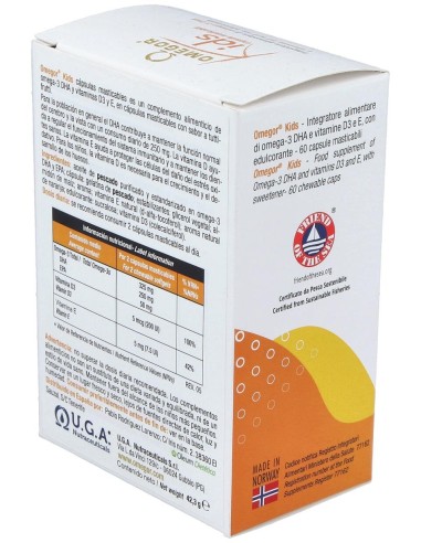 Omegor Kids Masticable 60Cap.