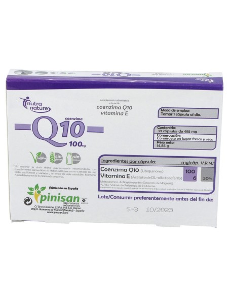 Pinisan Nutranature Q10 100Mg 30Caps