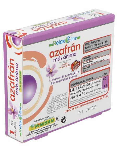 Relax Line Azafran Mas Animo 30Cap.