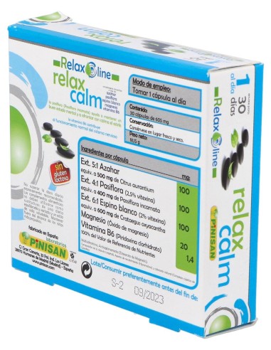 Relaxline - Relaxcalm - Pinisan - 30 Cápsulas