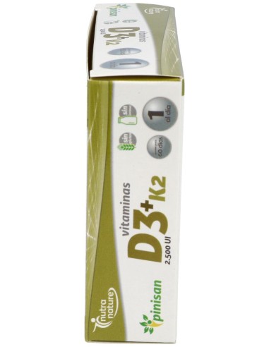 Pinisan Nutra Nature Vitaminas D3 + K2 60Caps