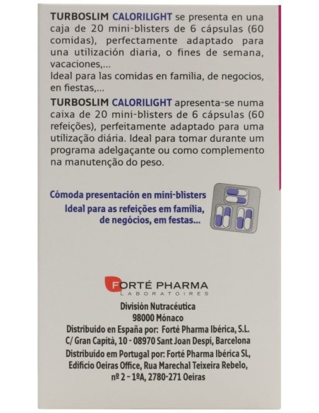 Forté Pharma Turboslim Calorilight, 120 Uds