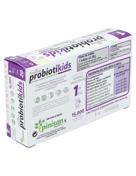 Pinisan Probiotikids Sabor Fresa 20Uds