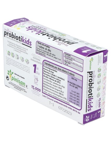 Pinisan Probiotikids Sabor Fresa 20Uds