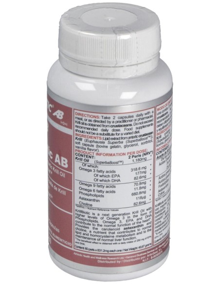 Airbiotic Krillbiotic Ab 590 Mg Ecoharvesting 60 Cápsulas