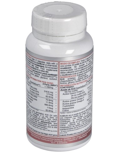 Airbiotic Krillbiotic Ab 590 Mg Ecoharvesting 60 Cápsulas