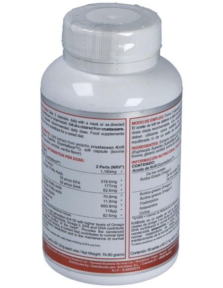 Airbiotic Krillbiotic Ab 590 Mg Ecoharvesting 90 Cápsulas