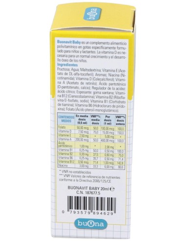 Buonavit Baby Polivitaminico Gotas 20Ml.