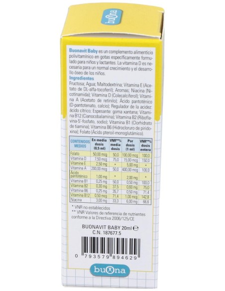 Buonavit Baby Polivitaminico Gotas 20Ml.