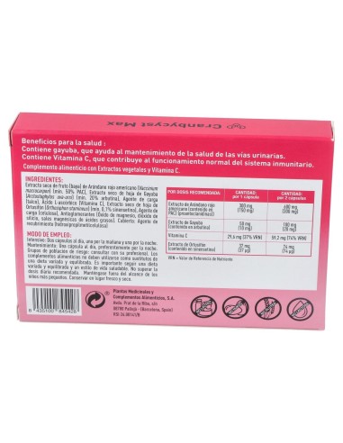 Plameca Cranbycyst Max 30Caps Vegs