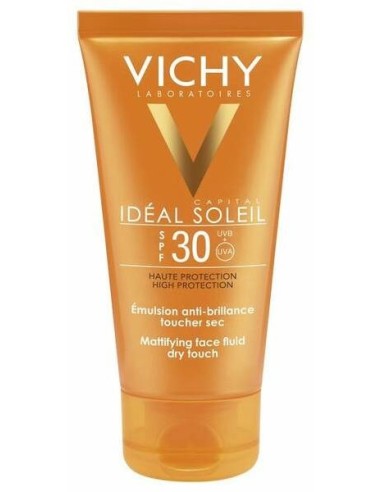 Vichy Idéal Soleil Emulsión Facial Acabado Seco Spf 30, 50 Ml