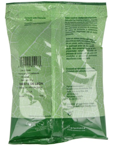 Diente De Leon Hojas Trituradas Bolsa 50Gr.