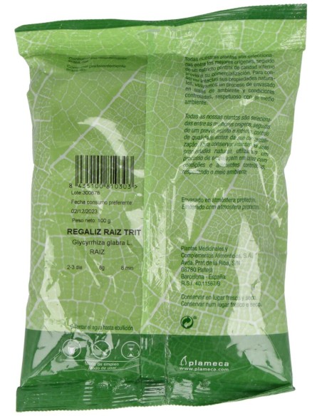 Plameca Regaliz Hierba Triturada 100G