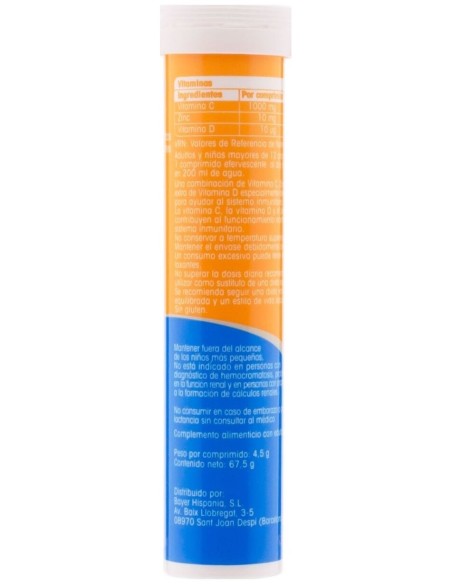 Redoxón Doble Acción Sabor Naranja, 15 Comprimidos