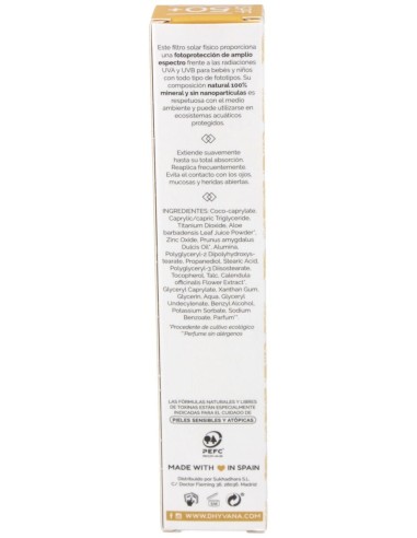 Protector Solar Dhyvana Eco Pediatrics® Spf50+