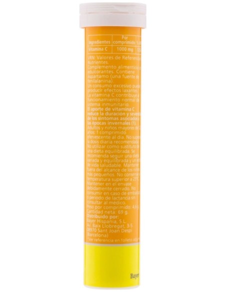 Redoxon Vitamina C Efervescente Sabor Limón, 30 Comprimidos