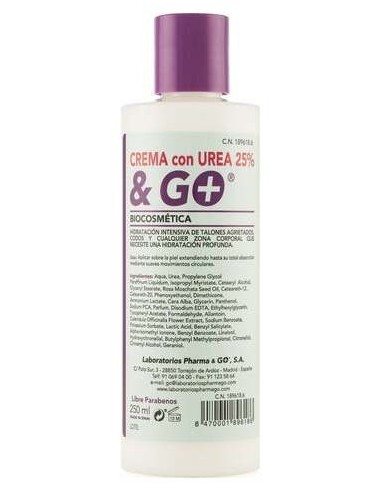 Laboratorios Pharma Y Go Crema Urea 25% Y Go 250Ml