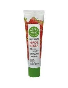Happy Bio Cosmetics Dentifrico Niños Fresa Sin Fluor 50Ml