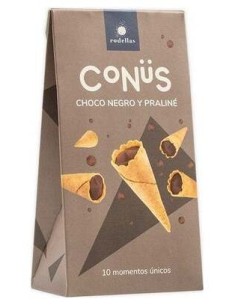 Conus Chocolate Negro Y Praline 10Udsx70Gr. Bio