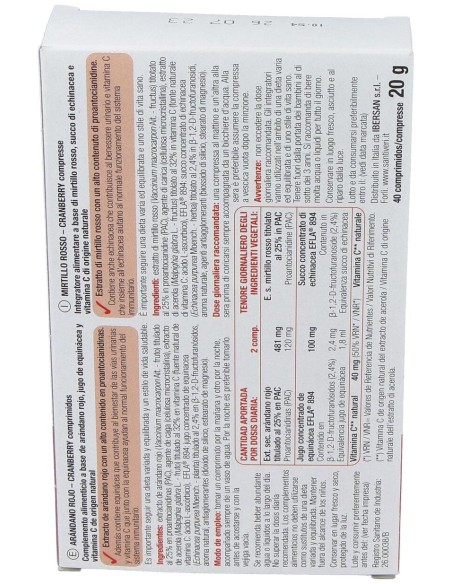 Santiveri Arandano Rojo 120Mg 40Comp