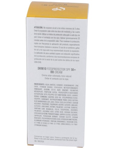 Medichy Model Skin 10 Fotoprotector Spf 50+ Bb Cream S10 Crema 50 Ml