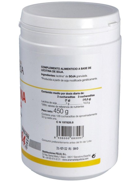 Lecitina Gmo Granulada 450Gr.