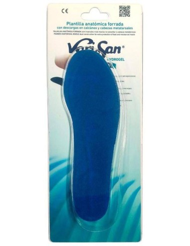Vari+San Plantilla Forrada Hydrogel Talla 3 (41/42) 2Uds