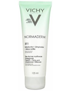 Vichy Normaderm 3 En 1 Limpiador Exfoliante Mascarilla 125Ml