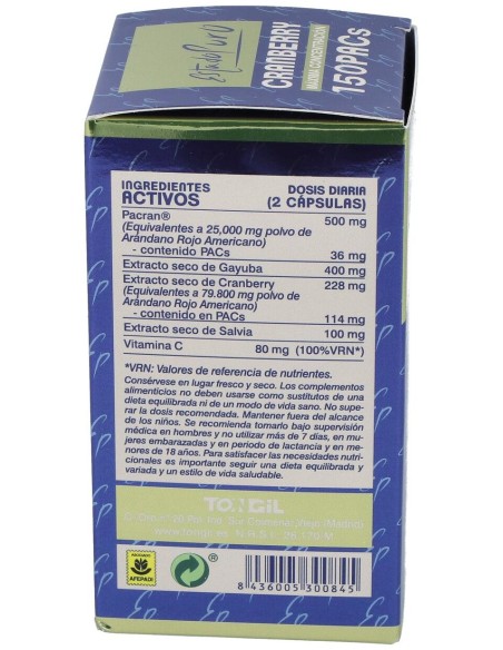 Tongil Estado Puro Cranberry Mega 150 40 Cápsulas