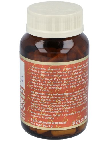 Tongil Estado Puro Calcio Coral Vitamina D3 + Magnesio 120Caps