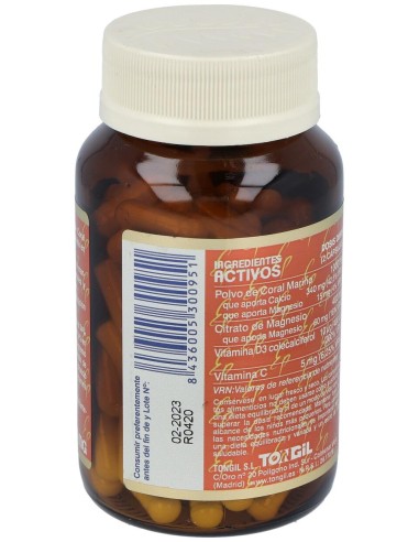 Tongil Estado Puro Calcio Coral Vitamina D3 + Magnesio 120Caps