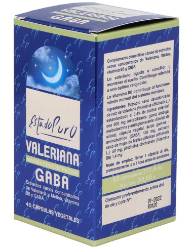 Tongil Estado Puro Valeriana Gaba 40Caps