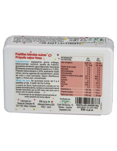 Propolaid Junior Pastilla Blanda Fresa 50 G