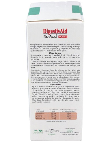 Digestivaid No Acid Forte Pocket Drink 16Sbrs.