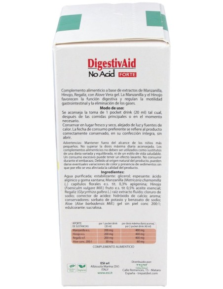 Digestivaid No Acid Forte Pocket Drink 16Sbrs.