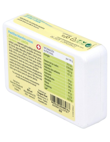 Esi Pastillas Blandas Suizas De Jengibre Y Limon 50G