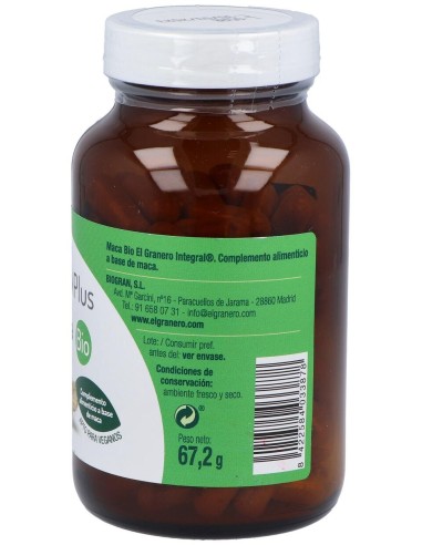 Elgranero Maca Bio 120 Cápsulas