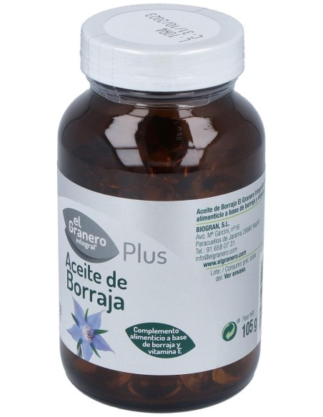 El Granero Aceite De Borraja 500Mg Primera Presión En Frío 150 Perlas