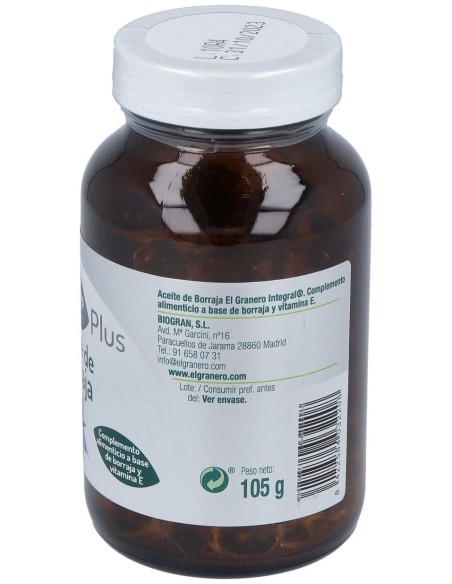 El Granero Aceite De Borraja 500Mg Primera Presión En Frío 150 Perlas