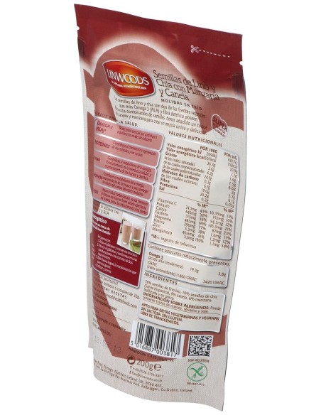 Semillas De Lino Con Chia, Manzana Canela 200G Bio