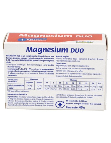 Boiron Magnesium Duo, 80 Comprimidos