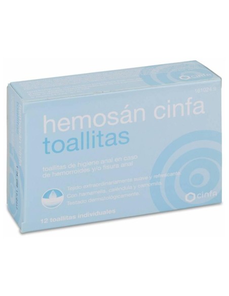Hemosan Cinfa Toallitas, 12 Uds
