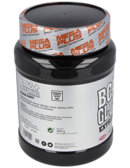 Bcaa+Glutamina Sabor Fresa 600Gr. Extreme Purity