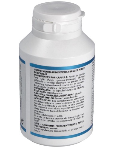 Equisalud Aceite De Borraja Orgánico 1000Mg 120Cáps