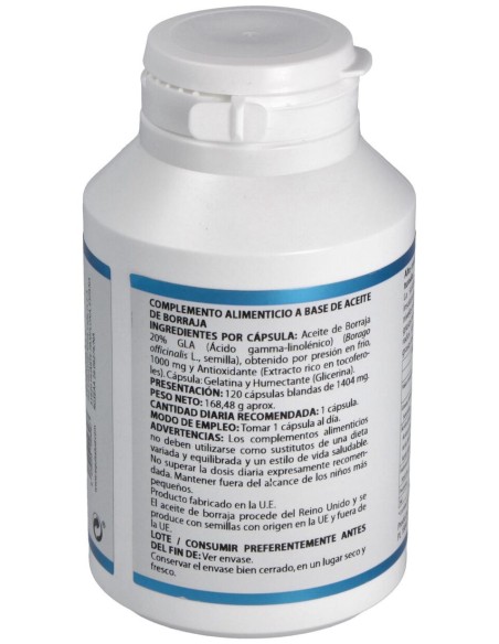 Equisalud Aceite De Borraja Orgánico 1000Mg 120Cáps