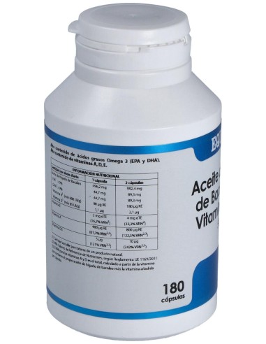 Equisalud Aceite Higado De Bacalao Con Vitaminas Ade 500Mg 180 Perlas