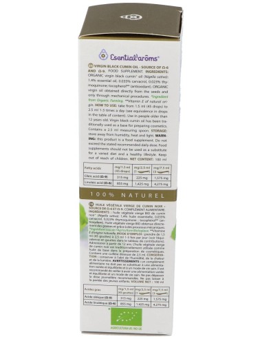 Esential'Arôms Aceite Vegetal Virgen Extra Comino Negro 100Ml