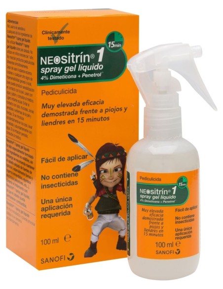 Neositrín Spray Antipiojos Gel Líquido, 100 Ml