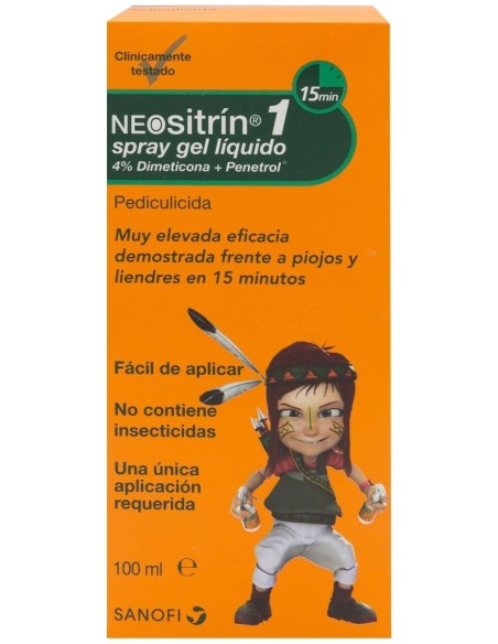 Neositrín Spray Antipiojos Gel Líquido, 100 Ml
